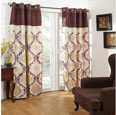 5% OFF on At Home Polycotton Purple Damask Eyelet Curtain 5% OFF on At Home Polycotton Purple Damask Eyelet Curtain