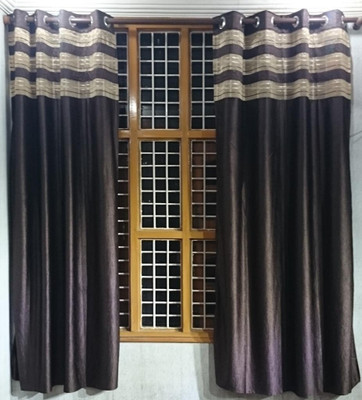 50% OFF on Jojo Designs Polyester Brown, Beige Fleur-de-lis Eyelet Curtain