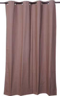 16% OFF on VHome Cotton Brown Floral Eyelet Curtain