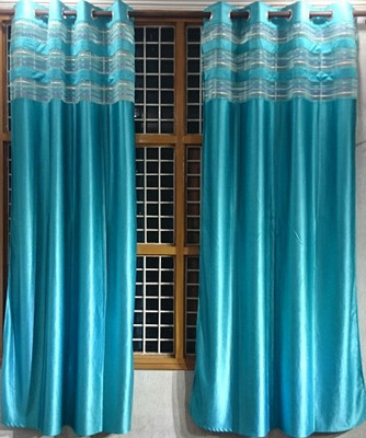 41% OFF on Jojo Designs Polyester Blue Fleur-de-lis Eyelet Curtain