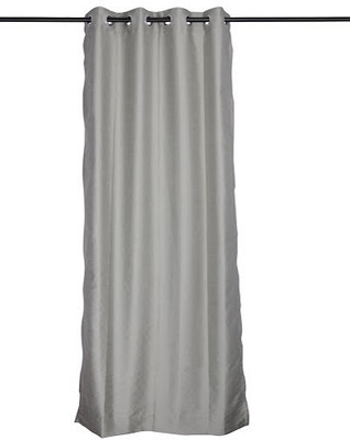 BlindsNcurtains Polyester Silver Embroidered Eyelet Curtain BlindsNcurtains Polyester Silver Embroidered Eyelet Curtain