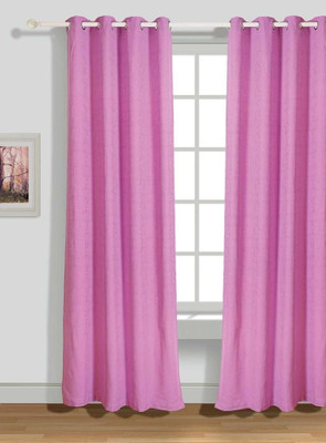 30% OFF on House This Cotton Purple Solid Eyelet Curtain