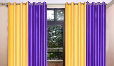 45% OFF on Madhav product Polyester Multicolor Printed Eyelet Curtain