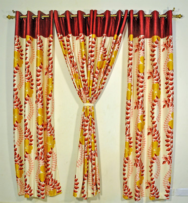 50% OFF on Ariana Polyester Red Solid Eyelet Curtain 50% OFF on Ariana Polyester Red Solid Eyelet Curtain