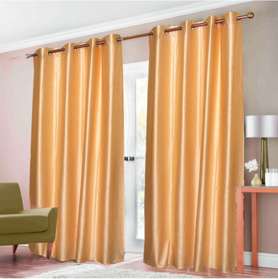 18% OFF on Christy's collection Polyester Multicolor Self Design Eyelet Curtain