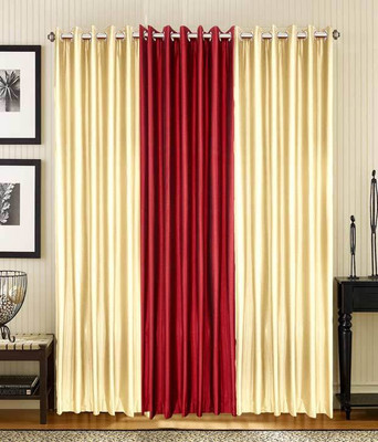 66% OFF on HomeZaara Polyester Gold, Red Solid Eyelet Curtain 66% OFF on HomeZaara Polyester Gold, Red Solid Eyelet Curtain
