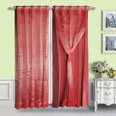 20% OFF on Just Linen Polyester, Tissue Pink Solid Eyelet Curtain 20% OFF on Just Linen Polyester, Tissue Pink Solid Eyelet Curtain