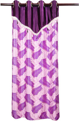 76% OFF on Zikrak Exim Polyester Purple Abstract Eyelet Curtain