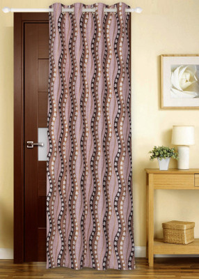 75% OFF on Dreams Polyester Brown Printed Eyelet Curtain