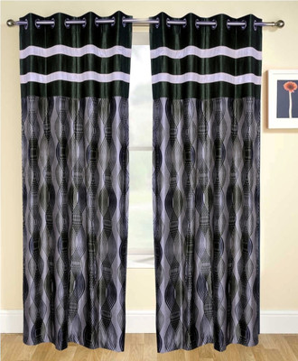 61% OFF on Fresh From Loom Polycotton Green Self Design Eyelet Curtain