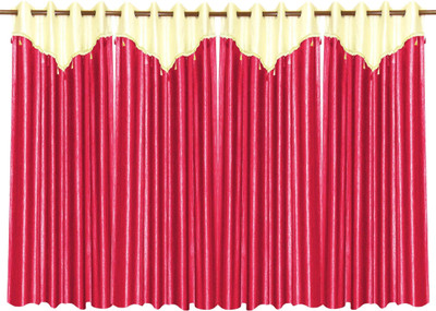 73% OFF on Zikrak Exim Polyester Red Solid Eyelet Curtain