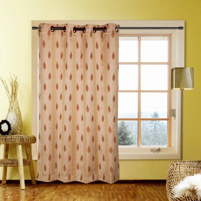 40% OFF on Kings Polycotton Beige Self Design Eyelet Curtain 40% OFF on Kings Polycotton Beige Self Design Eyelet Curtain