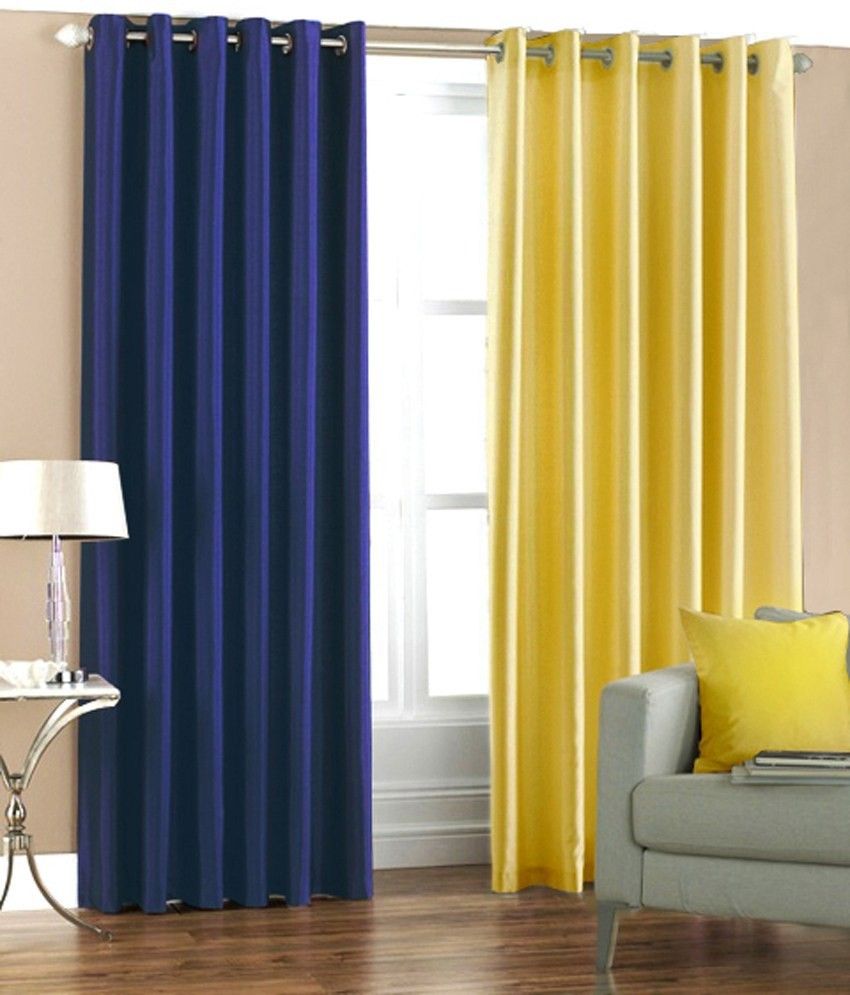 42% OFF on Handloomhub Polyester Multicolor Solid Eyelet Curtain