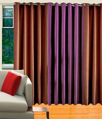 45% OFF on KKK Polyester Multi Printed Eyelet Curtain