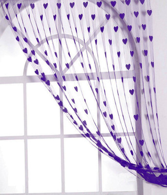 56% OFF on Handloomhub Net Purple Self Design Eyelet Curtain
