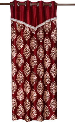 71% OFF on Zikrak Exim Polyester Red Damask Eyelet Curtain