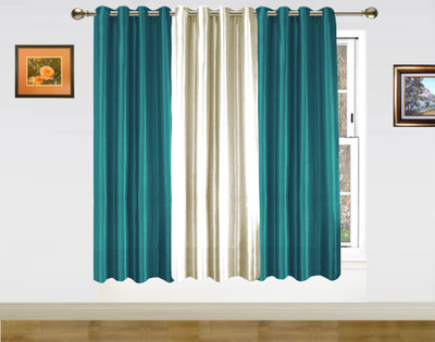 50% OFF on Dekor World Polyester White, Blue Striped Eyelet Curtain 50% OFF on Dekor World Polyester White, Blue Striped Eyelet Curtain
