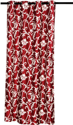76% OFF on Zikrak Exim Polyester Red Solid Eyelet Curtain