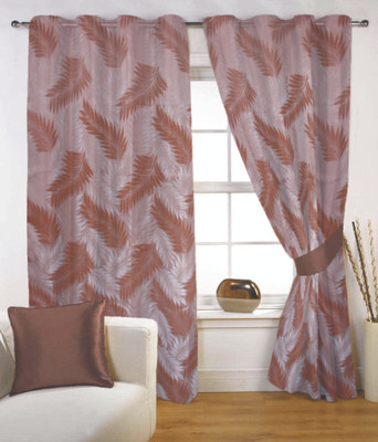 50% OFF on Fabutex Polyester Orange Floral Eyelet Curtain 50% OFF on Fabutex Polyester Orange Floral Eyelet Curtain