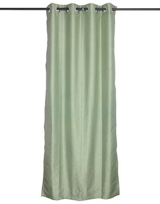 BlindsNcurtains Polyester Light Green Floral Eyelet Curtain