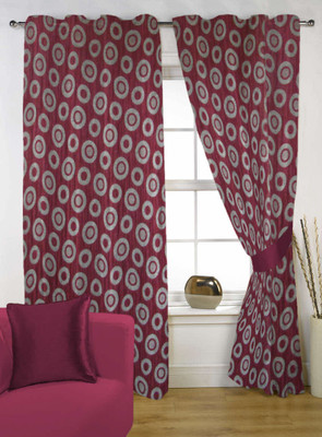 72% OFF on Kings Savan Polycotton Maroon Abstract Tab Top Curtain 72% OFF on Kings Savan Polycotton Maroon Abstract Tab Top Curtain