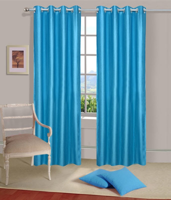 48% OFF on ExpressionsHome Polyester Blue, Blue Solid Eyelet Curtain 48% OFF on ExpressionsHome Polyester Blue, Blue Solid Eyelet Curtain