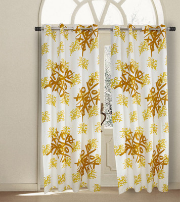 30% OFF on House This Cotton Orange Geometric Eyelet Curtain 30% OFF on House This Cotton Orange Geometric Eyelet Curtain