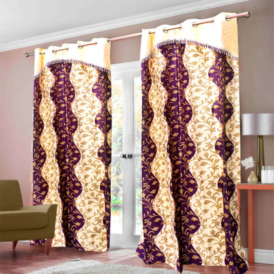 60% OFF on Christy's collection Polyester Multicolor Printed Eyelet Curtain