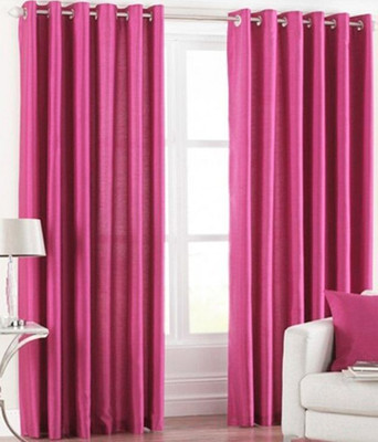 39% OFF on Jojo Designs Polyester Pink Solid Eyelet Curtain