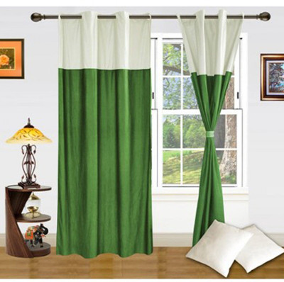 66% OFF on HomeZaara Polyester Multicolor Abstract Eyelet Curtain