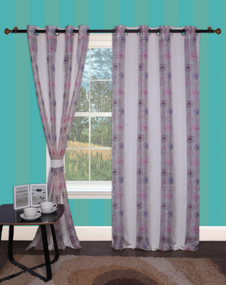 Furniche Polyester Multicolor Self Design Eyelet Curtain Furniche Polyester Multicolor Self Design Eyelet Curtain