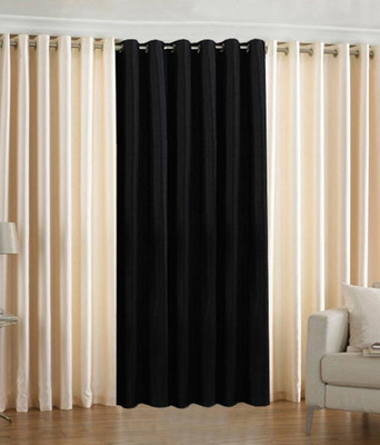 66% OFF on HomeZaara Polyester Beige, Black Solid Eyelet Curtain 66% OFF on HomeZaara Polyester Beige, Black Solid Eyelet Curtain