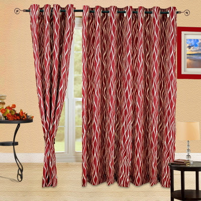50% OFF on Cortina Polyester Maroon Floral Eyelet Curtain 50% OFF on Cortina Polyester Maroon Floral Eyelet Curtain