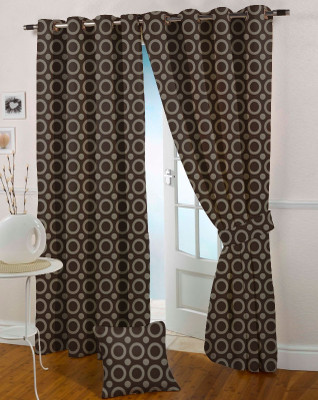 50% OFF on Presto Polycotton Brown Self Design Eyelet Curtain 50% OFF on Presto Polycotton Brown Self Design Eyelet Curtain