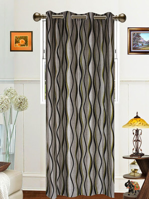 50% OFF on Dekor World Polyester Green Printed Eyelet Curtain