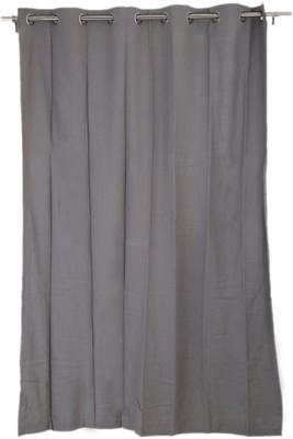 48% OFF on Ninety One Degree Cotton Blue Solid Eyelet Curtain