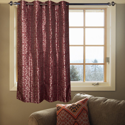 56% OFF on Kings Polycotton Maroon Solid Eyelet Curtain 56% OFF on Kings Polycotton Maroon Solid Eyelet Curtain