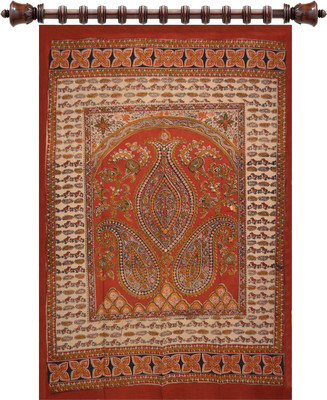 40% OFF on Ganesh Kalamkari Cotton Multicolor Printed Tab Top Curtain 40% OFF on Ganesh Kalamkari Cotton Multicolor Printed Tab Top Curtain