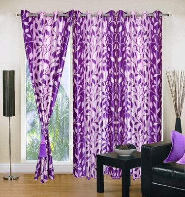 66% OFF on IWS Polyester Multicolor Printed Eyelet Curtain