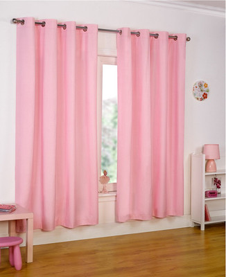 51% OFF on ExpressionsHome Polyester Pink Solid Eyelet Curtain 51% OFF on ExpressionsHome Polyester Pink Solid Eyelet Curtain