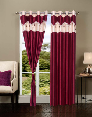 76% OFF on Shopgrab Polyester Red, Beige Solid Eyelet Curtain 76% OFF on Shopgrab Polyester Red, Beige Solid Eyelet Curtain