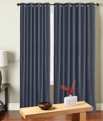 25% OFF on Saral Home Polyester Grey Solid Eyelet Curtain 25% OFF on Saral Home Polyester Grey Solid Eyelet Curtain