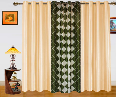 41% OFF on Dekor World Polyester Green, Beige Floral Eyelet Curtain 41% OFF on Dekor World Polyester Green, Beige Floral Eyelet Curtain