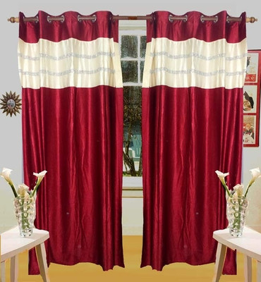 53% OFF on Homeoculture Polycotton Multicolor Printed Eyelet Curtain