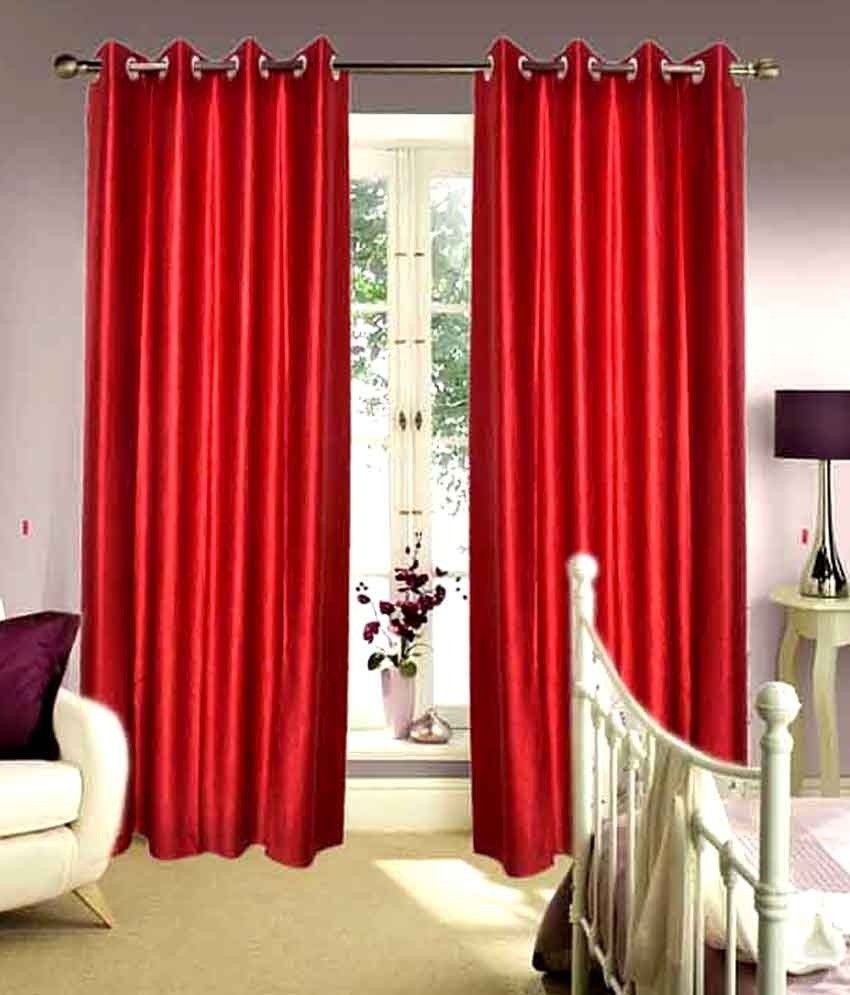 56% OFF on ExpressionsHome Polyester Maroon Solid Eyelet Curtain 56% OFF on ExpressionsHome Polyester Maroon Solid Eyelet Curtain