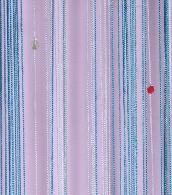 40% OFF on HomeZaara Polyester Sky Blue Solid Eyelet Curtain