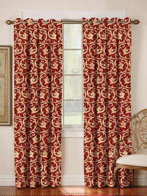 66% OFF on Mahamantra Polyester Red Solid Eyelet Curtain 66% OFF on Mahamantra Polyester Red Solid Eyelet Curtain