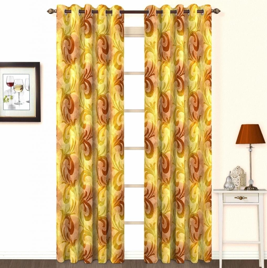 Skipper Polyester Yellow Printed Eyelet Curtain Skipper Polyester Yellow Printed Eyelet Curtain
