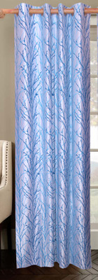 50% OFF on Vrinda Polyester Blue Printed Eyelet Curtain