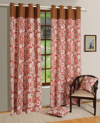 House This Cotton Red Abstract Eyelet Curtain House This Cotton Red Abstract Eyelet Curtain